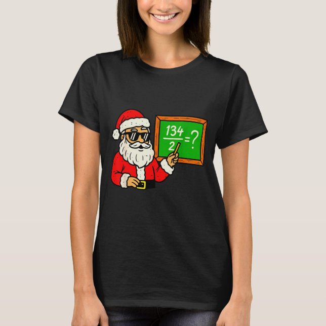 T-shirt 67 Teacher Christmas Santa Six Seven Meme Brainrot (Devant)