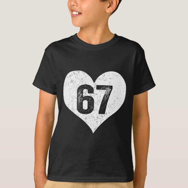 T-shirt 67 Valentin Drôle Six Sept 6 7 Mème Gen Alpha Sl (Devant)