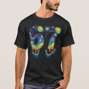 T-shirt 67 Van Gogh Nuit Étoilée Glace qui Dégouline Drôle