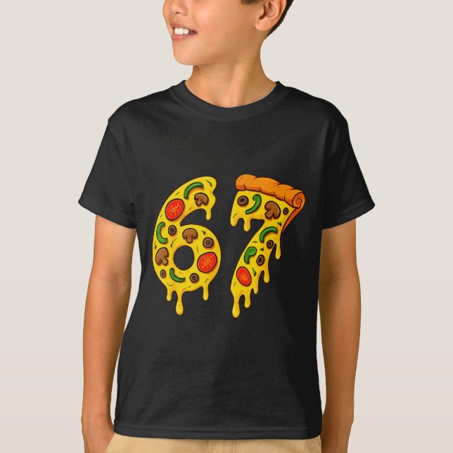 T-shirt 67 Zza Mème Drôle Six Sept Argot Enfants Génératio (Devant)