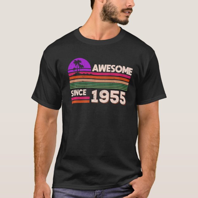 T-shirt 67e anniversaire Hommes Femmes stupéfiantes depuis (Devant)