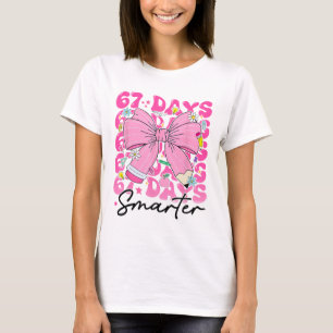 T-shirt 67e jour d'école 67 jours plus intelligent Nœud Co