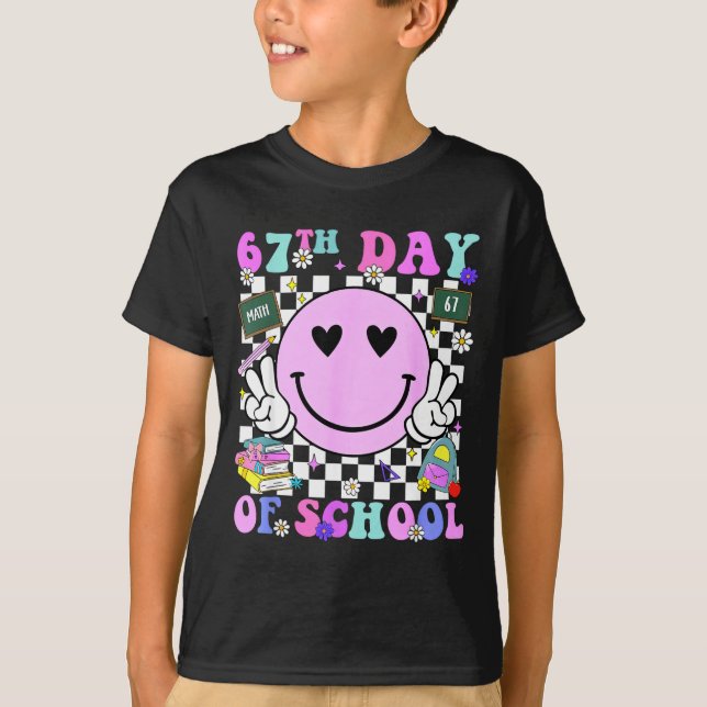 T-shirt 67e jour d'école drôle enseignants élèves mème (Devant)