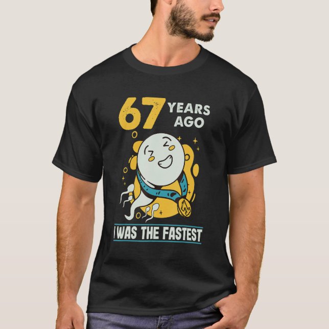 T-shirt 67ème Anniversaire Hommes Humour Il Y A 67 Ans J'É (Devant)