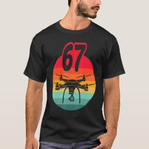 T-shirt 67ème Anniversaire I Télécommande Rétro Drones Ave