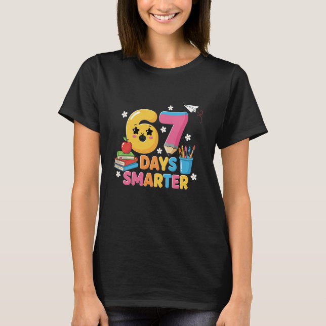 T-shirt 67th Day of School 67 Days Smarter Teacher Boys Gi (Devant)