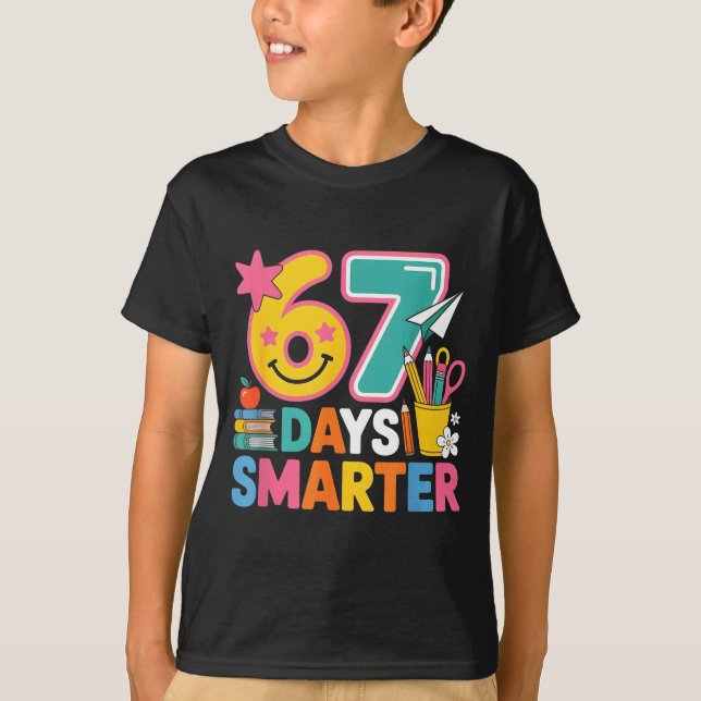 T-shirt 67th Day Of School Shirt 67 Days Smarter Teacher B (Devant)