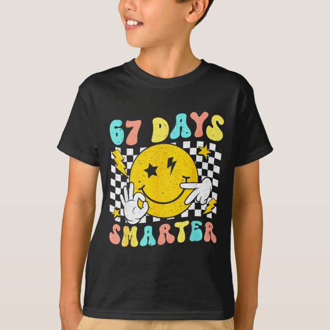 T-shirt 67th Day Of School Shirt 67 Days Smarter Teacher B (Devant)