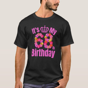 T-shirt 68 Anniversaire Femmes Flower Son 68ème Birt