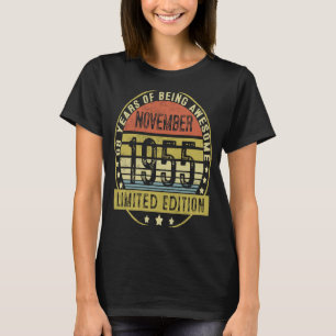 T-shirt 68 ans Vintage novembre 1955 68e anniversaire