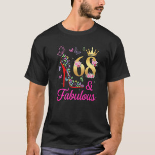 T-shirt 68 & Fabuleux 68 Ans 68ème Anniversaire Papillons 