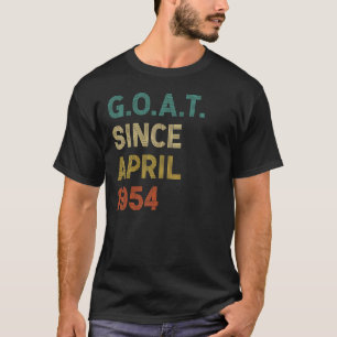 T-shirt 68e anniversaire 68 ans chèvre depuis avril 1954
