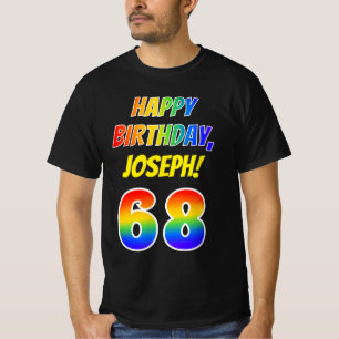 T-shirt 68e anniversaire — Bold, Fun, Rainbow 68, Nom pe