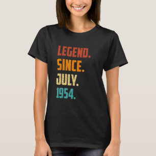 T-shirt 68e anniversaire Légende depuis juillet 1954 68 an