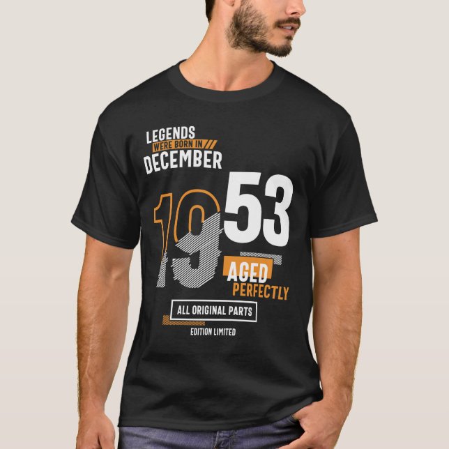 T-shirt 68e Anniversaire Légendes Sont Nées En Décembre 19 (Devant)