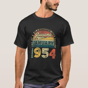 T-shirt 68E Décoration Anniversaire Janvier 1954 Hommes Fe