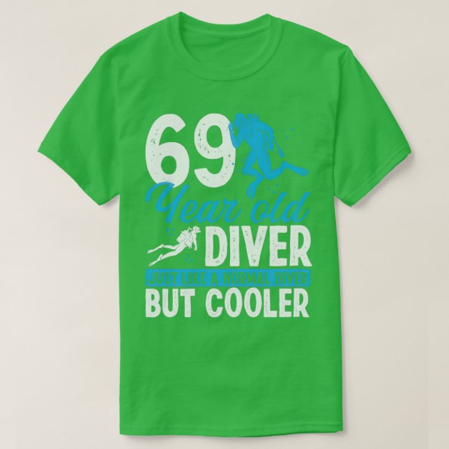 T-shirt 69 Année Plongée Plongée Plongée Snorkel 69 Annive (Design devant)