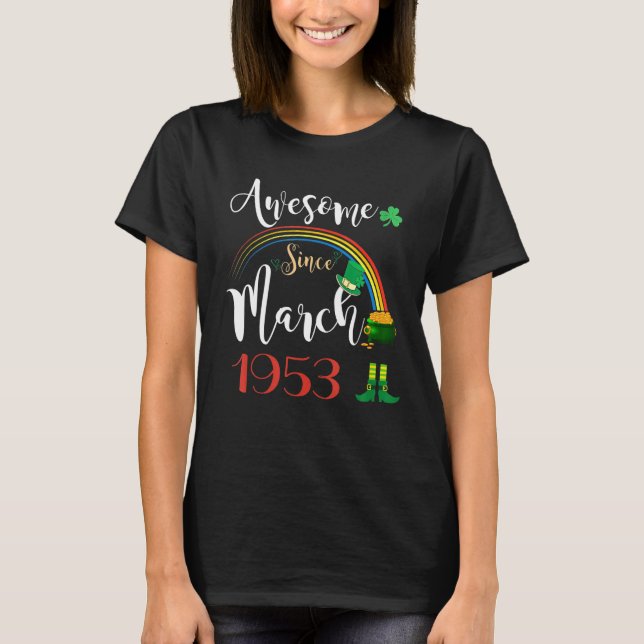 T-shirt 69 Ans Awesome Depuis Mars 1953 69e Anniversaire (Devant)