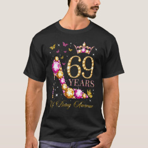 T-shirt 69 Ans D'Être Impressionnant 69 Ans 69e Anniversai