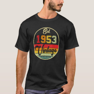 T-shirt 69 Ans Vintage 1953 69e Anniversaire