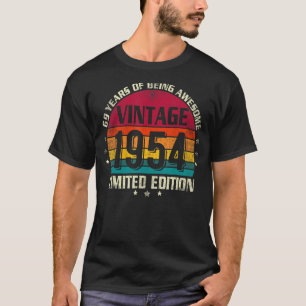 T-shirt 69 ans Vintage 1954 69e anniversaire 1