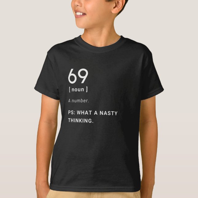 T-shirt 69 drôle de définition (Devant)