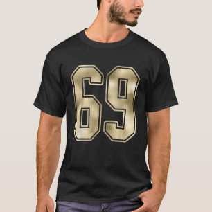 T-shirt 69 Numéro du plan 69 Style du ventilateur sportif
