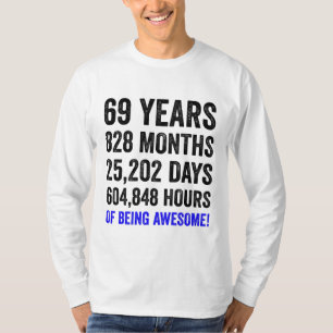 T-shirt 69e anniversaire // Compte à rebours pour l’ann