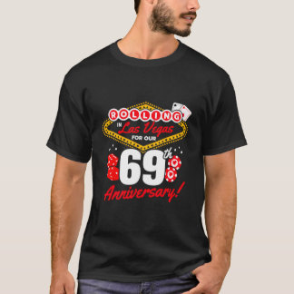T-shirt 69e anniversaire de mariage à Vegas 69e anniversai