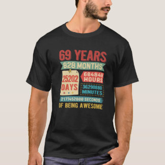 T-shirt 69E Anniversaire Décorations Bda