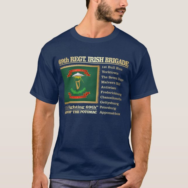 T-shirt 69e régiment, brigade irlandaise (BH) (Devant)