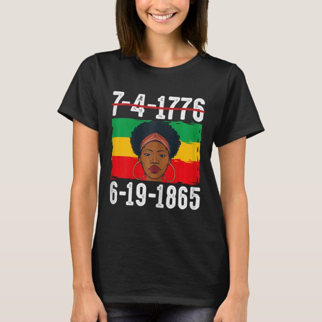 T-shirt 6-19-1865 Mois de l'histoire des Noirs afro-améric (Devant)
