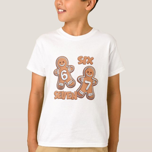 T-shirt 6 7 67 Six Seven Funny Gingerbread Cookies (Devant)