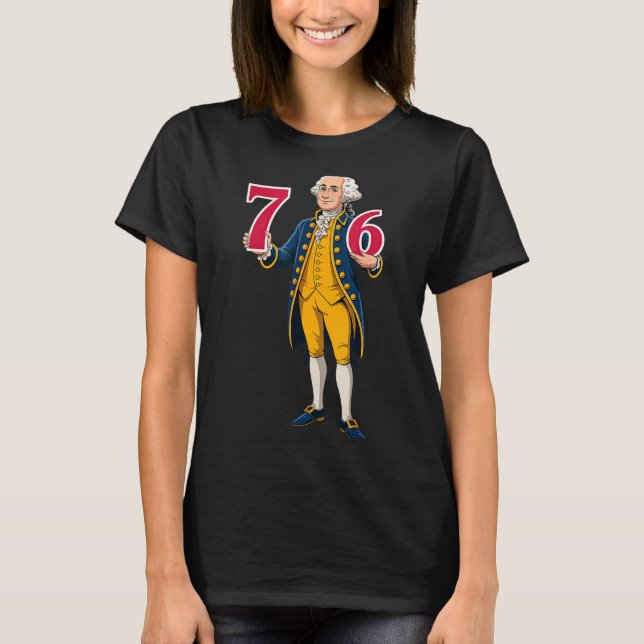 T-shirt 6 7 7 6 Georges Washington Six Seven  (Devant)
