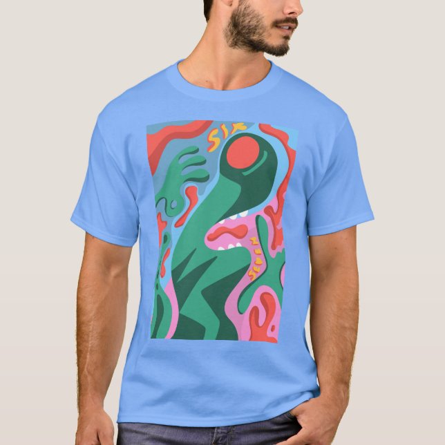 T-shirt 6 7 alien martien (Devant)