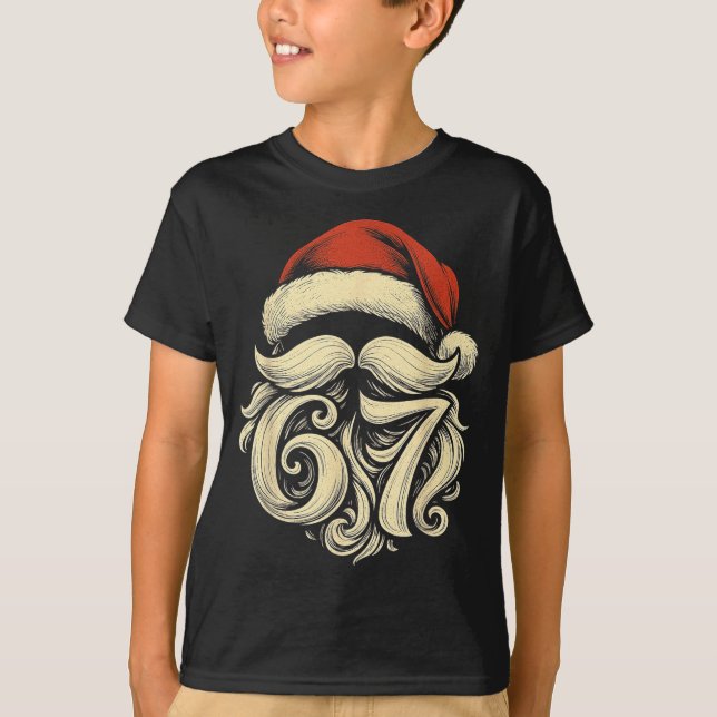 T-shirt 6 7 Christmas 67 Santa Six Seven Christmas Boys Te (Devant)
