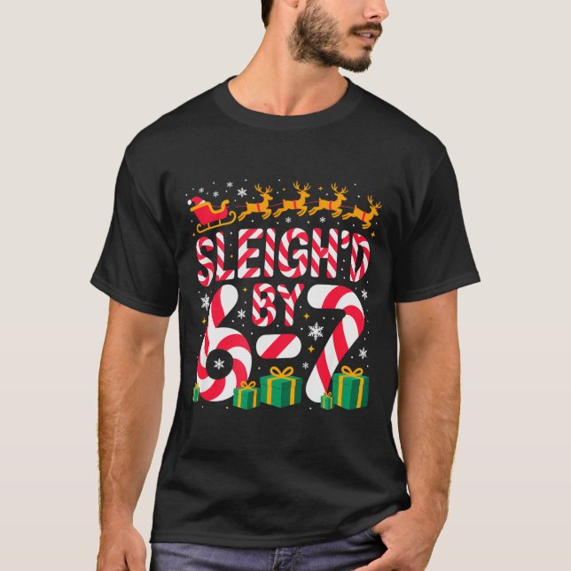 T-shirt 6-7 Christmas Ugly Sweater Six Seven Xmas 67 Meme  (Devant)