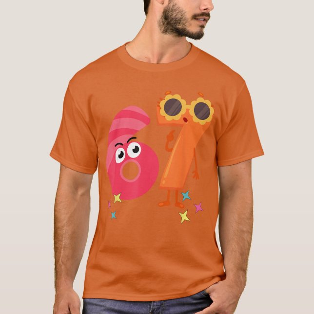 T-shirt 6 7 foreacher si Seven drôle (Devant)
