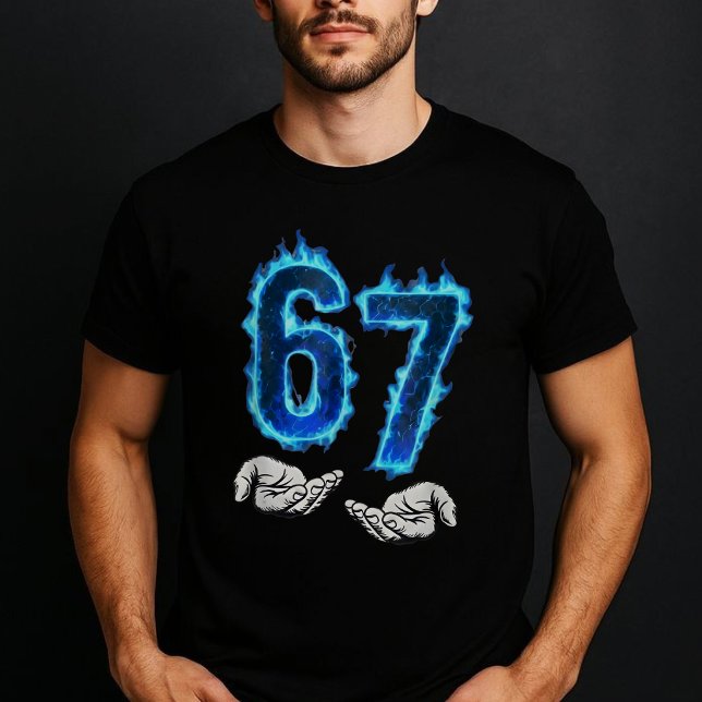 T-shirt 6 7 Mème Six Sept 67 Mains Mème Drôle (Créateur téléchargé)