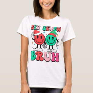 T-shirt 6 7 Mème Six Sept Noël Drôle 67 Garçons Gi de Noël