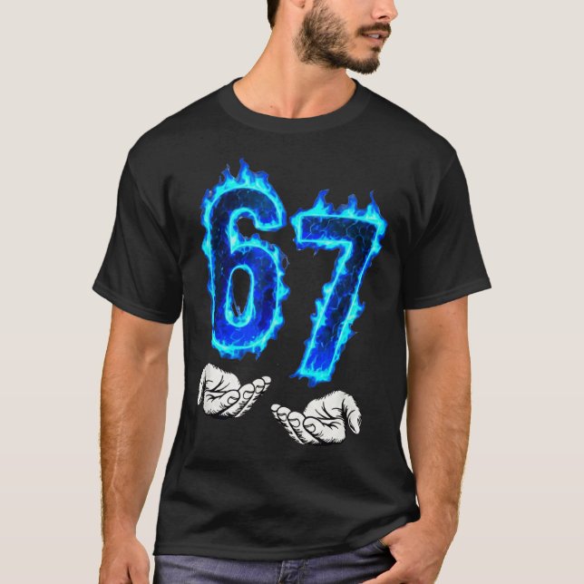 T-shirt 6 7 Meme Six Seven 67 Hands Meme Funny Men Girls B (Devant)