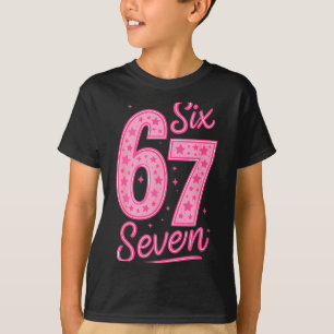 T-shirt 6 7 Numéro 67 Rose Six Sept Mème Argot Femmes Fill