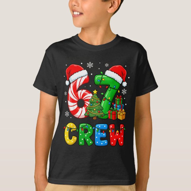 T-shirt 6 7 Pajamas Six Seven Matching Ugly Christmas 67 F (Devant)
