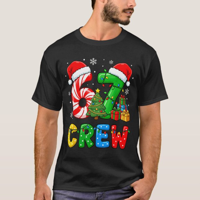 T-shirt 6 7 Pajamas Six Seven Matching Ugly Christmas 67 F (Devant)
