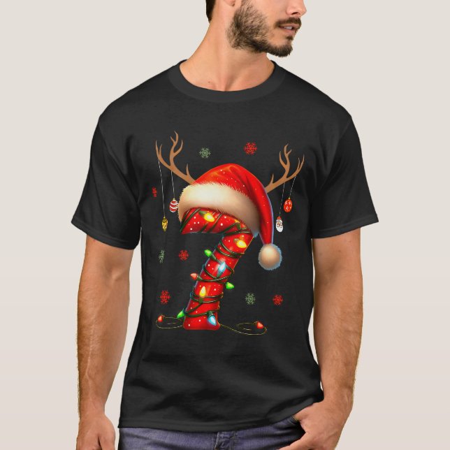 T-shirt 6 7 Six Seven Gen Z Alpha Merry Christmas Holiday  (Devant)