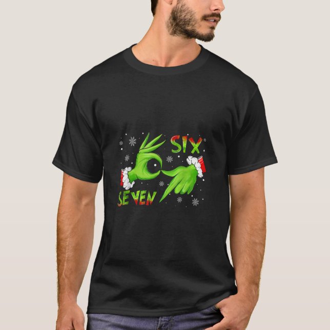T-shirt 6 7 Six Seven Main Génération Z Alpha Argot Meme N (Devant)