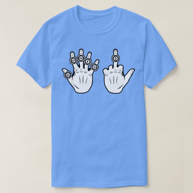 T-shirt 6 anneaux Pitt Jaune (Design devant)