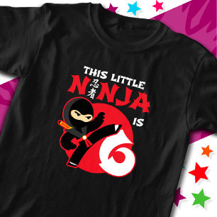 T-shirt 6 Anniversaire 6 Anniversaire Enfants Party Little