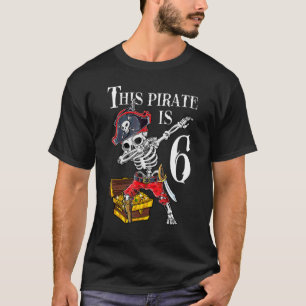 T-shirt 6 Anniversaire Pirate Anniversaire Pirates Dabbing