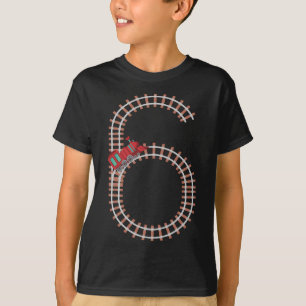 T-shirt 6 Anniversaire Train Railroad Theme 6 Anniversaire